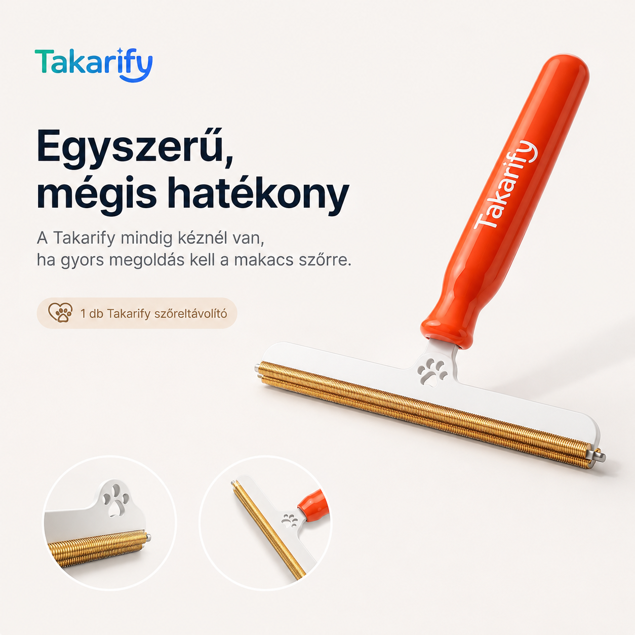 Takarify szőrtisztító kefe