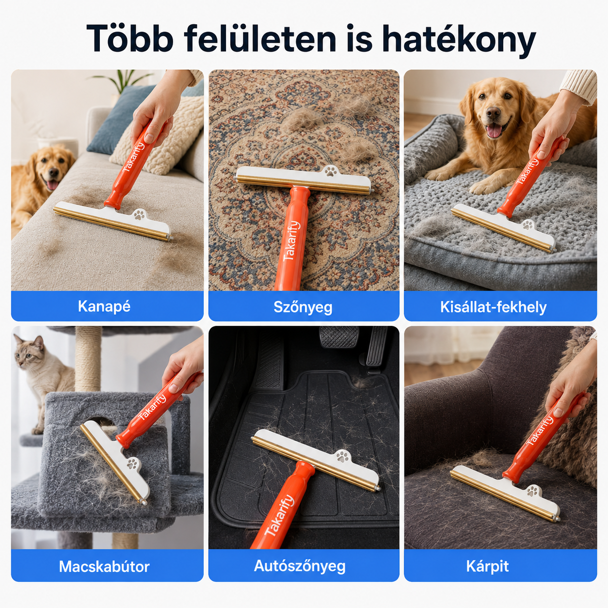 Takarify szőrtisztító kefe